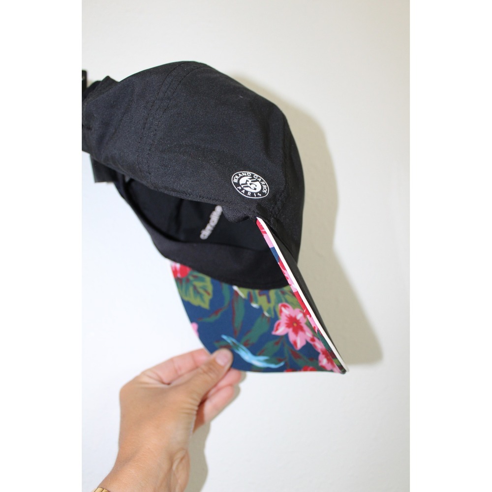 Adidas Y-3 Yohji Yamamoto Roland Garros Paris Floral Brim Black Tennis Hat Cap